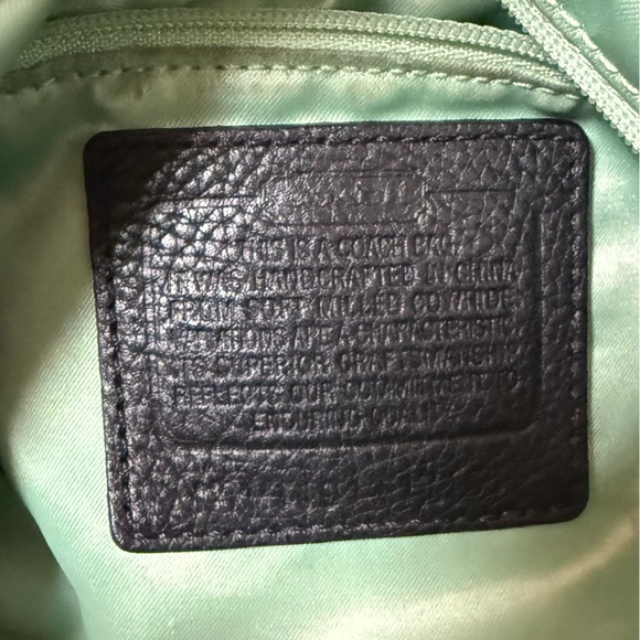 COACH Brooke Convertible Duffle Black Pebble Leather Hobo Bag F17165 - Picture 7 of 16